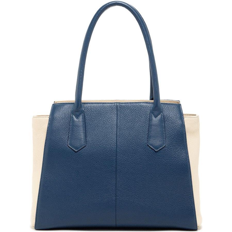 Jody Blue Ivory Leather Tote Bag