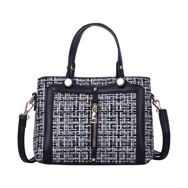 Korean Style Plaid Three-Dimensional Handbag for Ladies