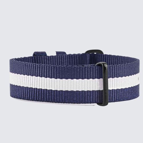 Load image into Gallery viewer, Nato Blue &amp; White Strap | 20MM
