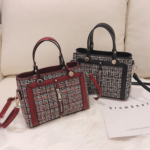 Load image into Gallery viewer, Korean Style Plaid Three-Dimensional Handbag for Ladies
