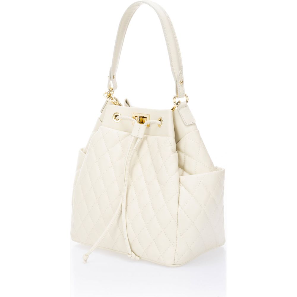 EDINA BEIGE: Exquisite Italian Handbag for the Distinguished Woman