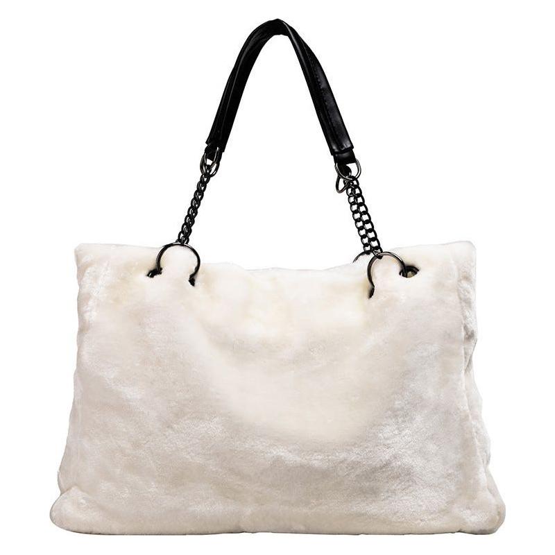 Luxurious Large-capacity Fashion Plush Chain Handbag