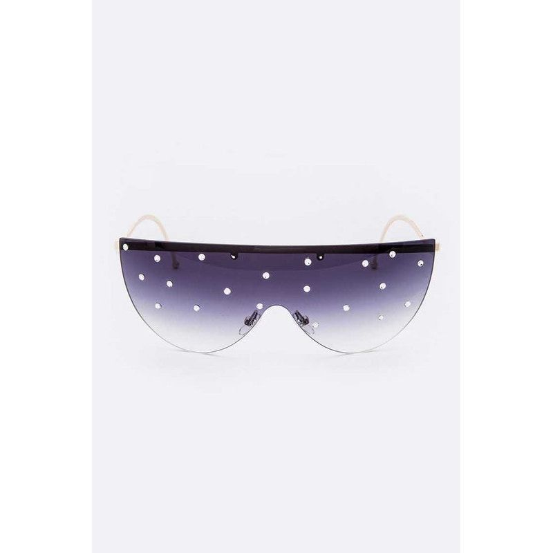 Crystal Pave Iconic Oversize Sunglassses