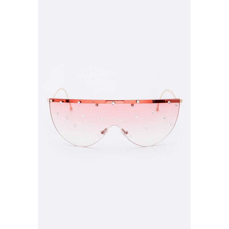 Crystal Pave Iconic Oversize Sunglassses