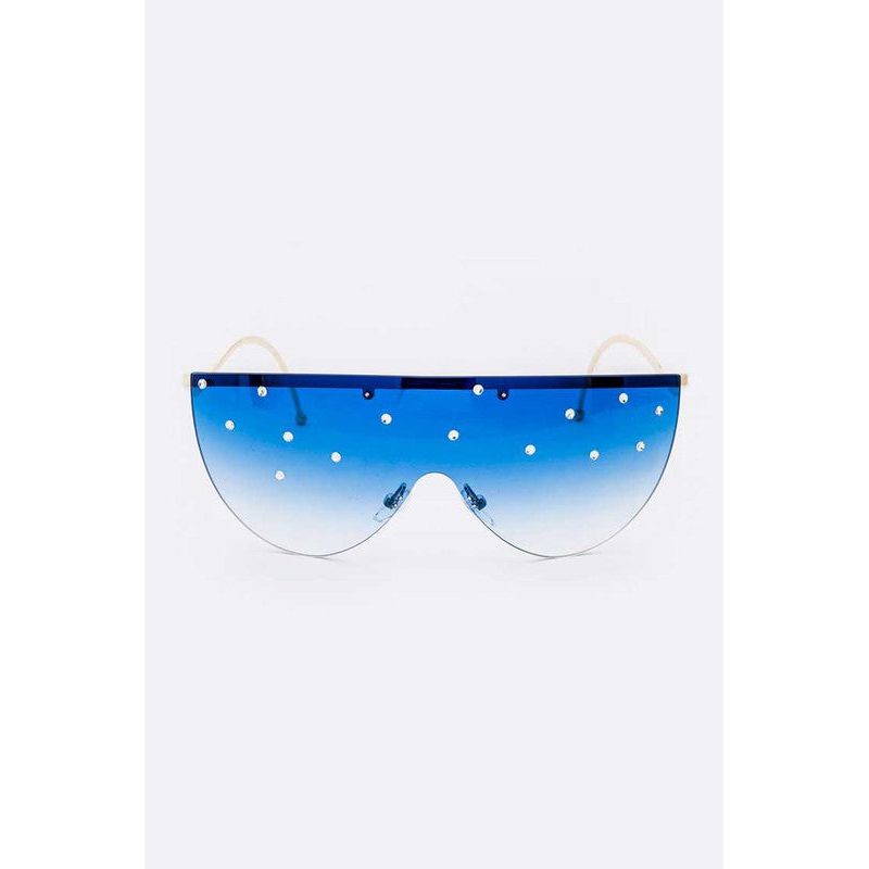 Crystal Pave Iconic Oversize Sunglassses