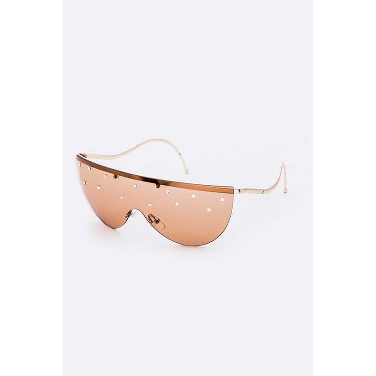 Crystal Pave Iconic Oversize Sunglassses