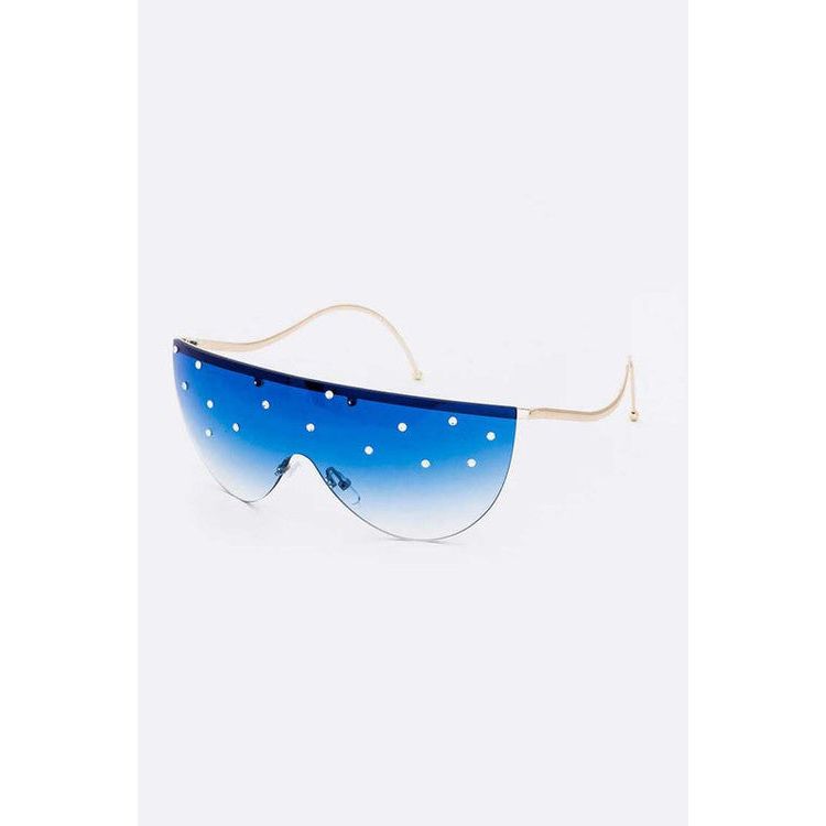 Crystal Pave Iconic Oversize Sunglassses