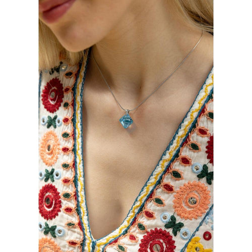 Load image into Gallery viewer, Facet Princess Pendant Necklace JS.0033-3
