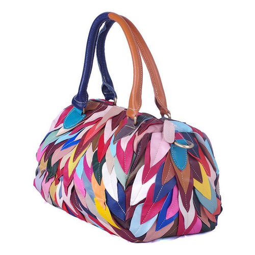 Load image into Gallery viewer, Designer Geometric Pattern Contrast Color Handbag for Women
