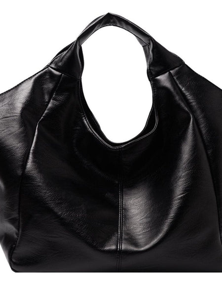 Luxurious Soft Leather Large Capacity Women's Boston Style Handbag