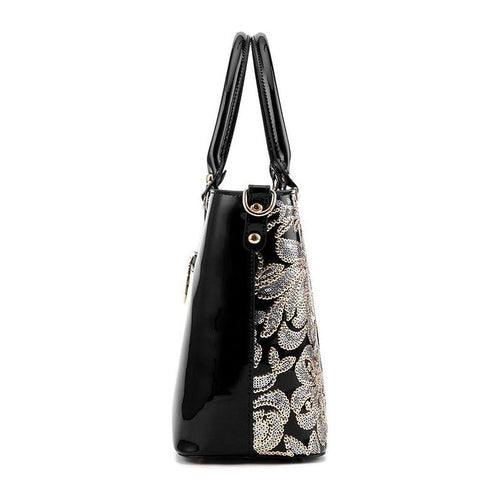 Load image into Gallery viewer, Elegant Embroidered PU Leather Handbag for Women by Your Brand Name
