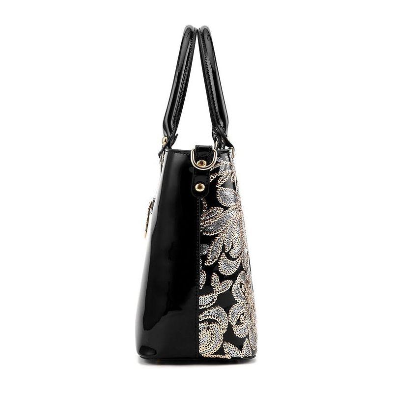 Elegant Embroidered PU Leather Handbag for Women by Your Brand Name