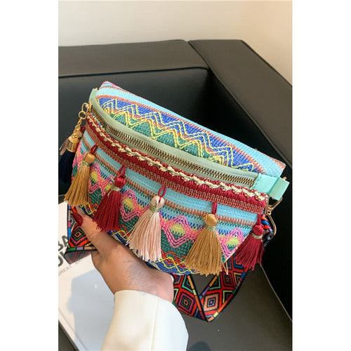 Load image into Gallery viewer, Bohemian Sling Bag with Tassels
