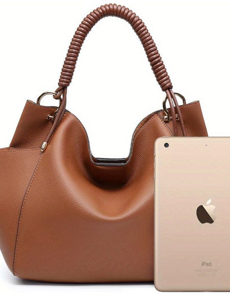 Soft Hobo Bag Unique Braided Woven Handdle