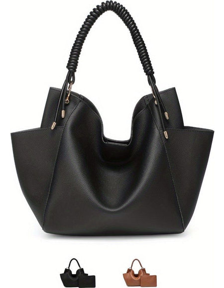 Soft Hobo Bag Unique Braided Woven Handdle