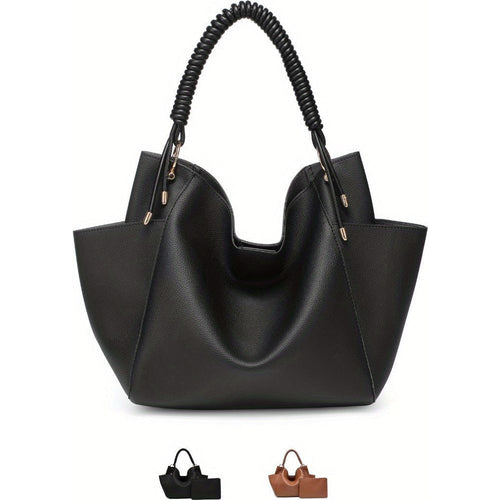 Load image into Gallery viewer, Soft Hobo Bag Unique Braided Woven Handdle
