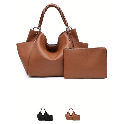 Load image into Gallery viewer, Soft Hobo Bag Unique Braided Woven Handdle
