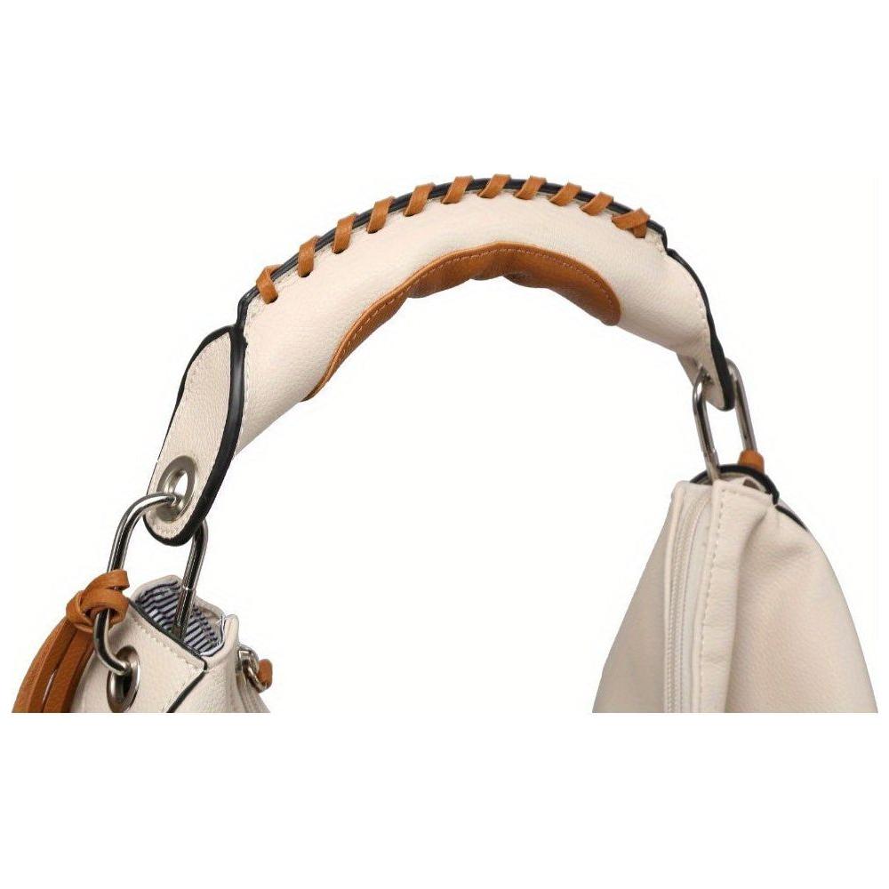 Designer Elegance: Women Hobo Bag with Contrast Woven Handle