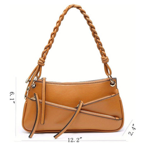 Load image into Gallery viewer, Designer Handbag: Small Shoulder Bag with Unique Handmade Woven Handle
