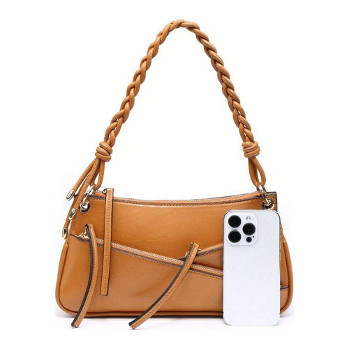 Load image into Gallery viewer, Designer Handbag: Small Shoulder Bag with Unique Handmade Woven Handle
