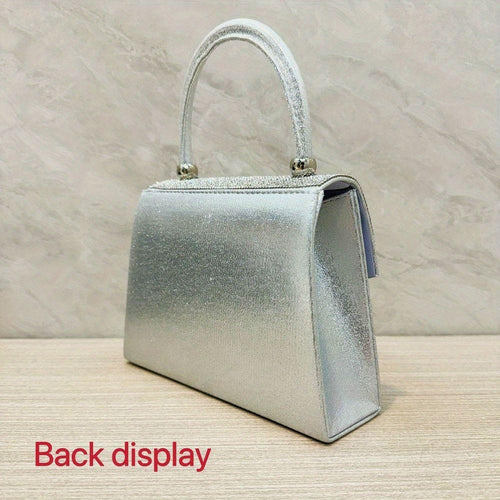 Load image into Gallery viewer, Designer Evening Bag Clutch Purses for Women - Rhinestone Silver Dinner Handbag
