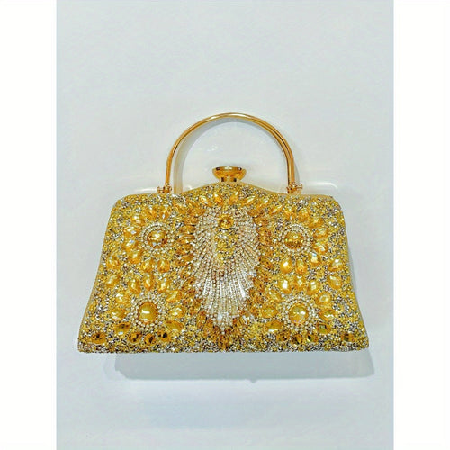 Load image into Gallery viewer, Nightout bag with diamond inlaid carrying bag, ladies banquet single
