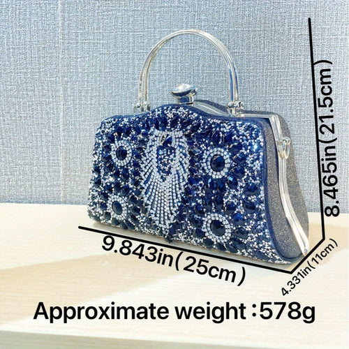 Load image into Gallery viewer, Nightout bag with diamond inlaid carrying bag, ladies banquet single
