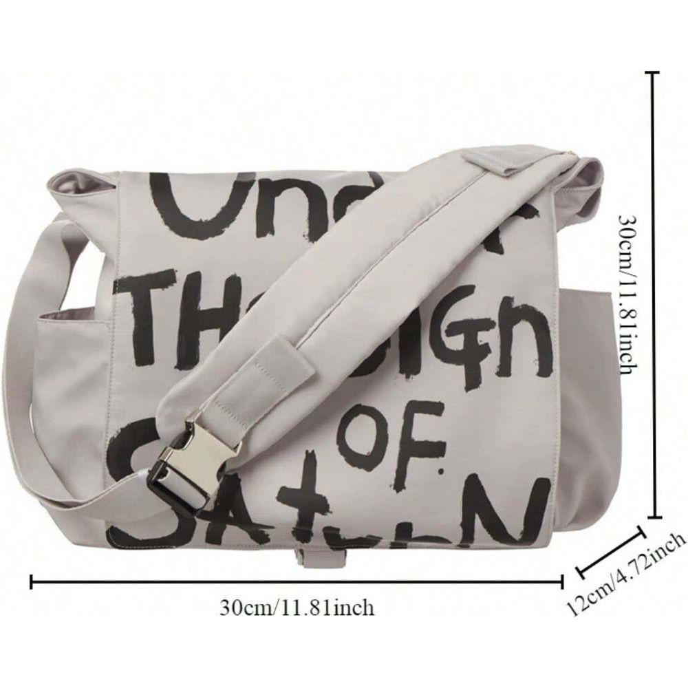 Brand Name Canvas Messenger Bag Crossbody Bag