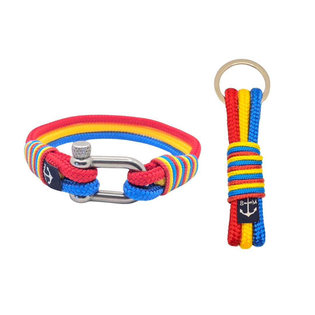 Romanian Flag Sailor Bracelet and Keychain-0
