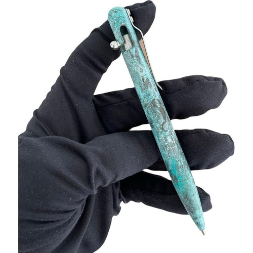 Load image into Gallery viewer, Kraken&#39;s Keepsake Brass Patina - Bolt Action Pen by Bastion®
