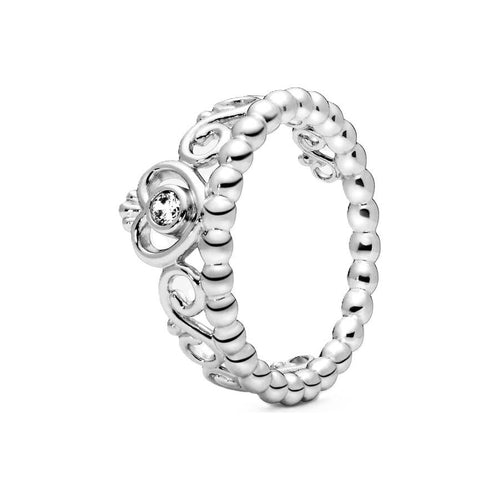 Load image into Gallery viewer, PANDORA JEWELS Mod. CROWN - RING WITH CUBIC ZIRCONIA - Size 58-0
