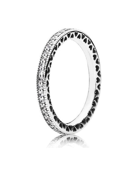 PANDORA JEWELS Mod. SPARKLE & HEARTS - RING - Size 50-0