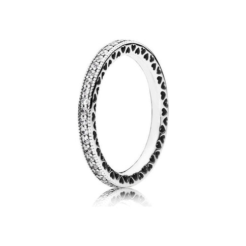 Load image into Gallery viewer, PANDORA JEWELS Mod. SPARKLE &amp; HEARTS - RING - Size 50-0
