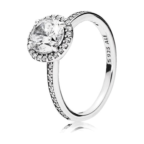 Load image into Gallery viewer, PANDORA JEWELS Mod. SILVER - RING WITH CLEAR CUBIC ZIRCONIA - Size 50-0
