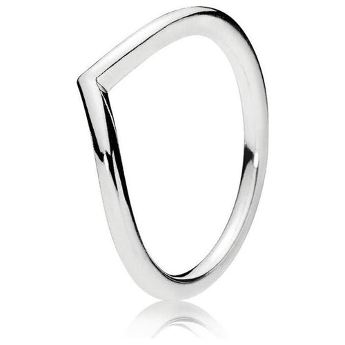 Load image into Gallery viewer, PANDORA JEWELS Mod. WISHBONE SILVER - RING - Size 60-0
