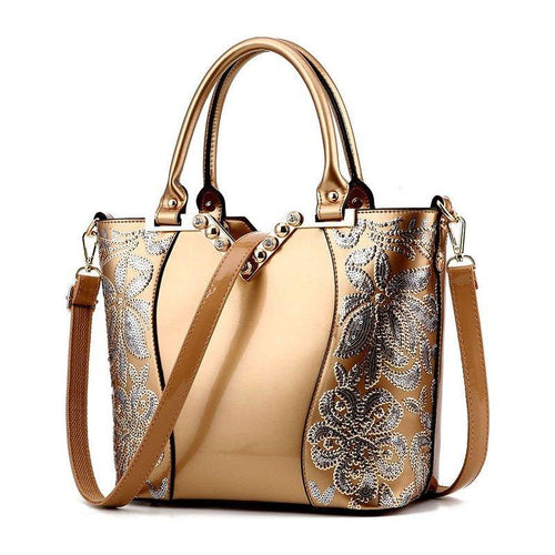 Load image into Gallery viewer, Elegant Embroidered PU Leather Handbag for Women by Your Brand Name
