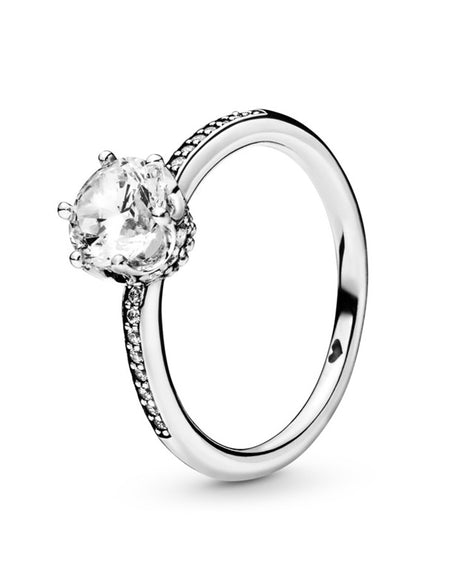 PANDORA JEWELS Mod. CLEAR SPARKLING CROWN - RING - Size 52 ***SPECIAL PRICE***-0