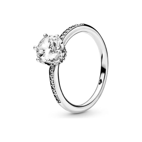 Load image into Gallery viewer, PANDORA JEWELS Mod. CLEAR SPARKLING CROWN - RING - Size 52-0
