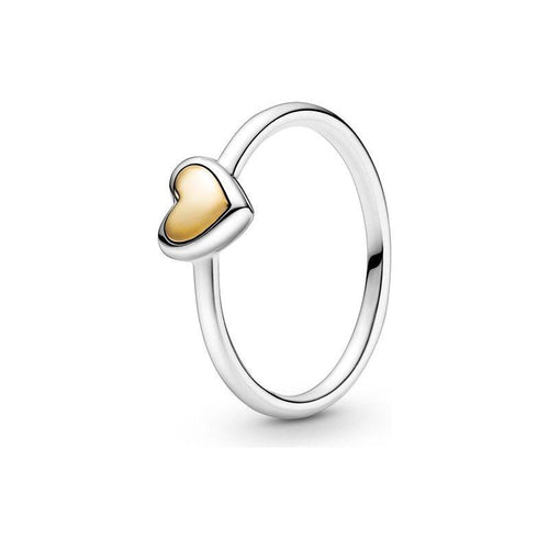 Load image into Gallery viewer, PANDORA JEWELS Mod. GOLDEN HEART - RING - Size 52-0
