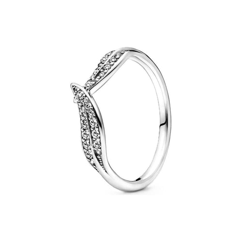 Load image into Gallery viewer, PANDORA JEWELS Mod. LEAF PAVE - RING - Size 50-0
