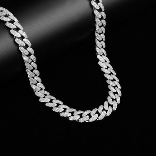 Load image into Gallery viewer, MONEYED 12MM 925 MOISSANITE CUBAN CHAIN | 991401
