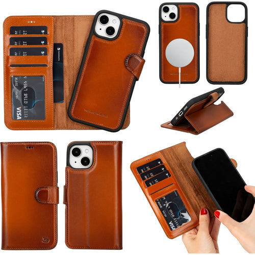 Load image into Gallery viewer, Casper Leather iPhone 15 Wallet Case | MagSafe-18
