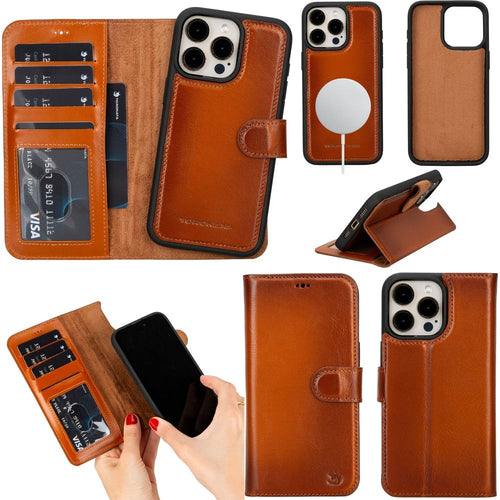 Load image into Gallery viewer, Casper Leather iPhone 15 Pro Max Wallet Case | MagSafe-9
