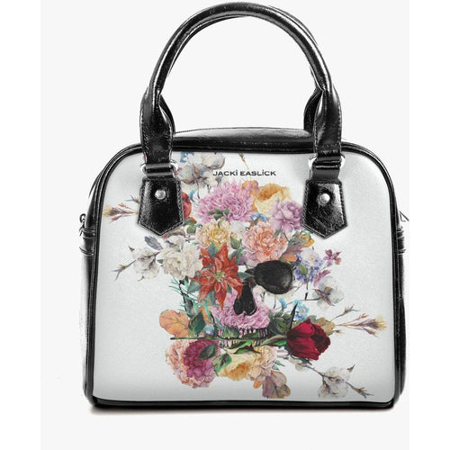 Load image into Gallery viewer, Jacki Easlick Floral Skull Leather Saddle Bag - A Statement of Elegance
