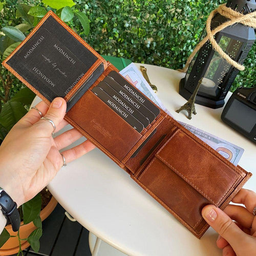 Load image into Gallery viewer, Atlanta - Luxurious Genuine Leather Trifold Wallet with Coin Pouch Compartment
