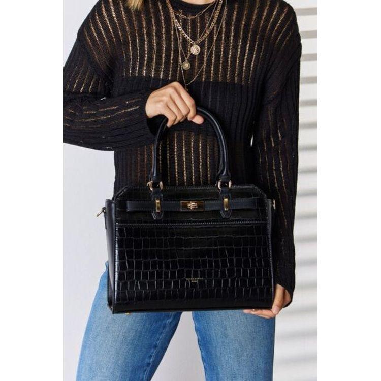 David Jones Texture PU Leather Handbag - Elevate Your Elegance