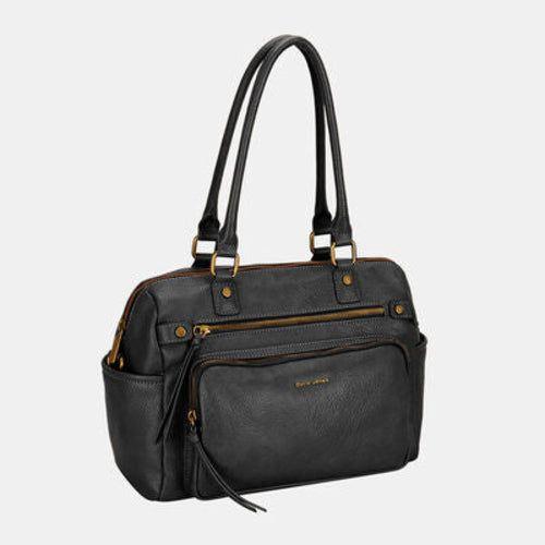 David Jones Zipper PU Leather Handbag - A Luxurious Blend of Fashion and Function