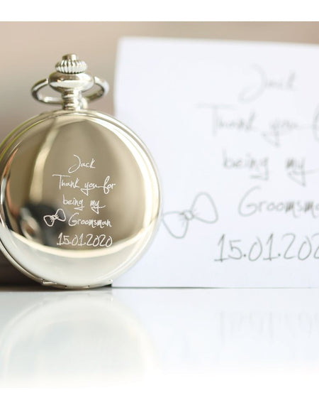 Own Handwriting Dual Opening Pocket Watch