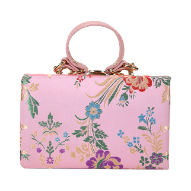 Elegant Blooms Flower Clutch Evening Bag