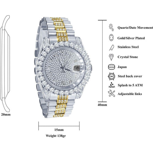 Load image into Gallery viewer, Forte Steel CZ Watch | 530301
